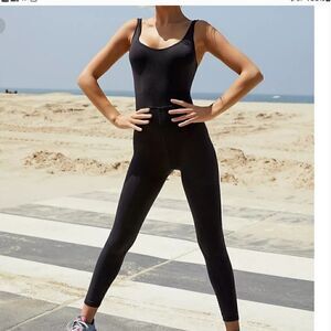 Free People Good Karma Onesie Washed Black XS/S